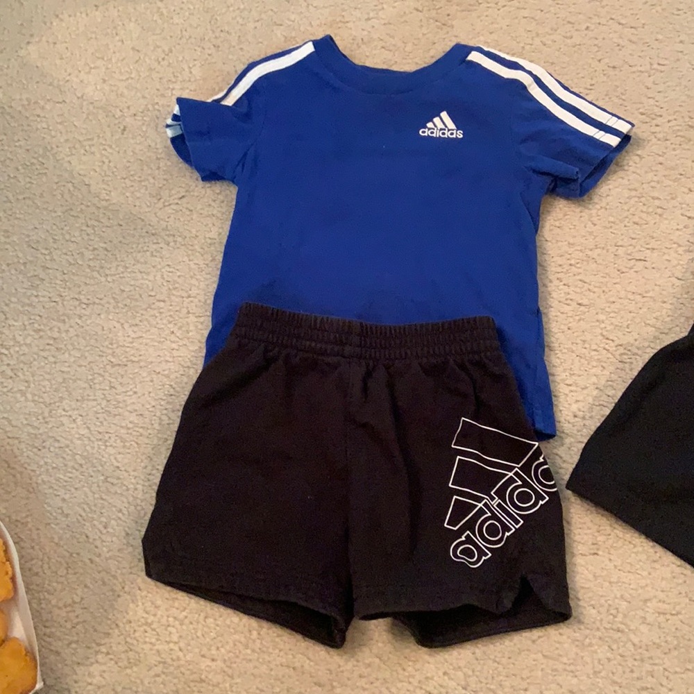 Infant boy summer short sets. Adidas- 9M and Jordan 12M